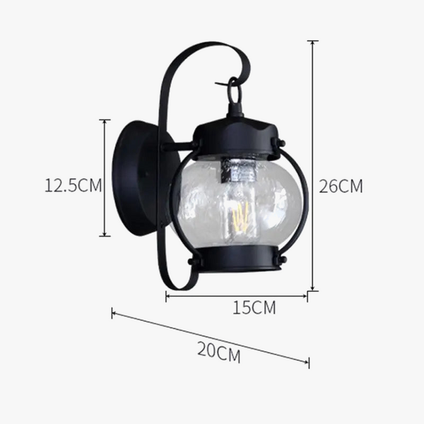 Applique murale rétro américaine imperméable - Parfaite pour illuminer votre extérieur!