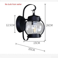 Applique murale rétro américaine imperméable - Parfaite pour illuminer votre extérieur!