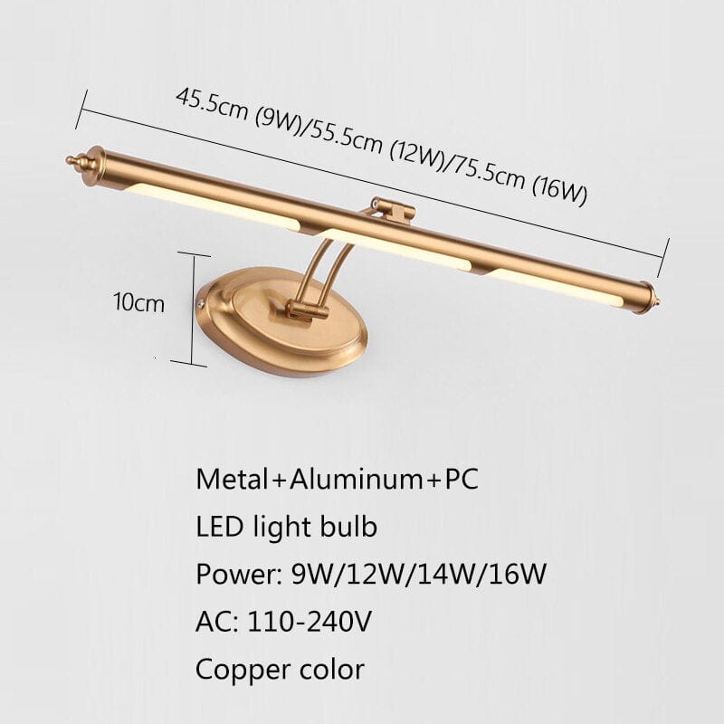 Applique murale rectangulaire Magascar - Style Moderne | Marco Lucetti Cuivre / 12W