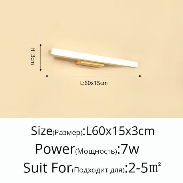 Applique murale rectangulaire moderne Aixa | Marco Lucetti 60cm