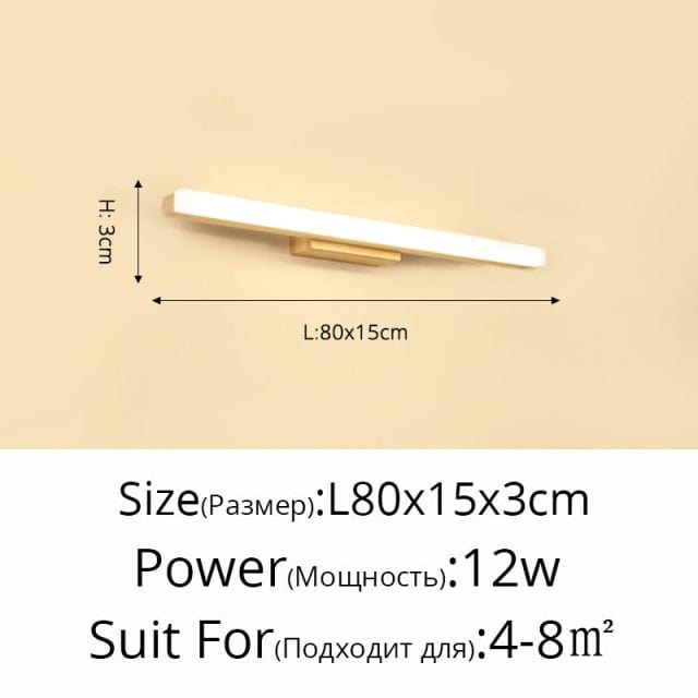 Applique murale rectangulaire moderne Aixa | Marco Lucetti 80cm