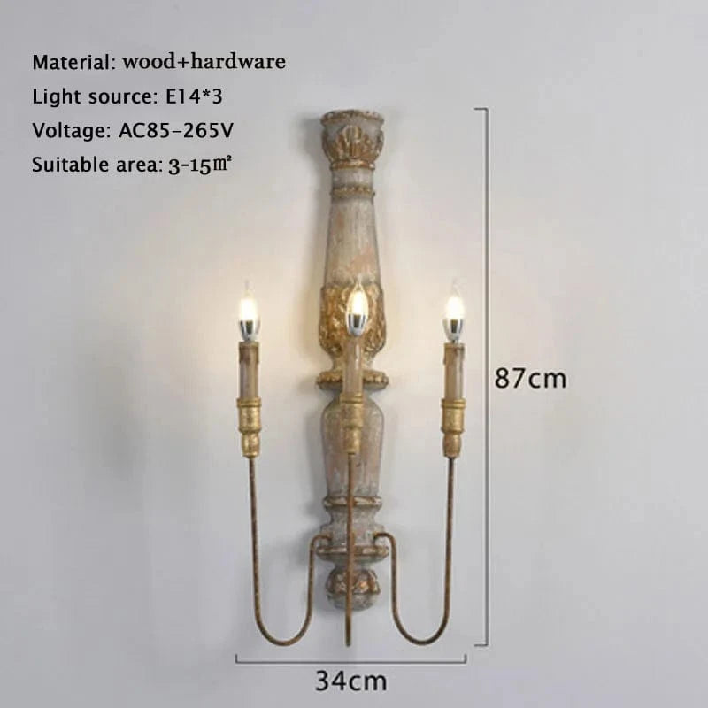 Applique Murale Rétro Américaine Créative en Bois - Décoration de Fond | Marco Lucetti