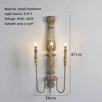 Applique Murale Rétro Américaine en Bois - Déco Murale Rustique Française | Marco Lucetti