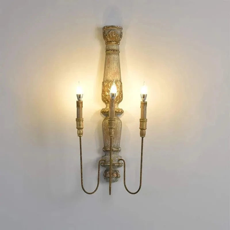 Applique Murale Rétro Américaine en Bois - Déco Murale Rustique Française | Marco Lucetti