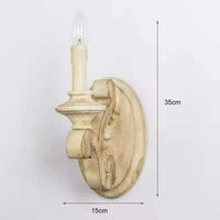 Applique murale rétro américaine en bois massif à tête unique - Édition Vintage Signature | Marco Lucetti