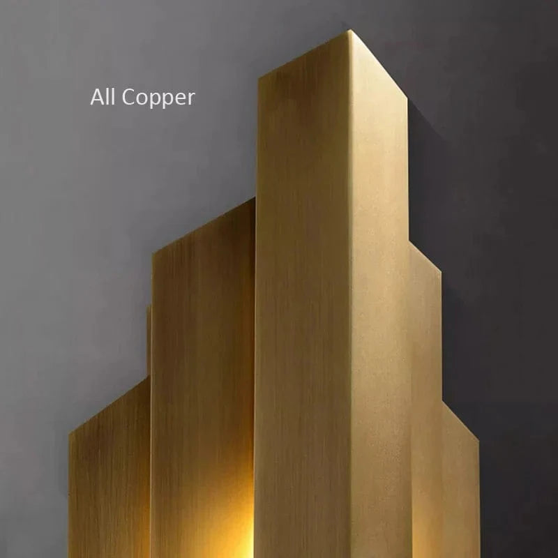 Applique murale rétro américaine en cuivre décoratif | Marco Lucetti