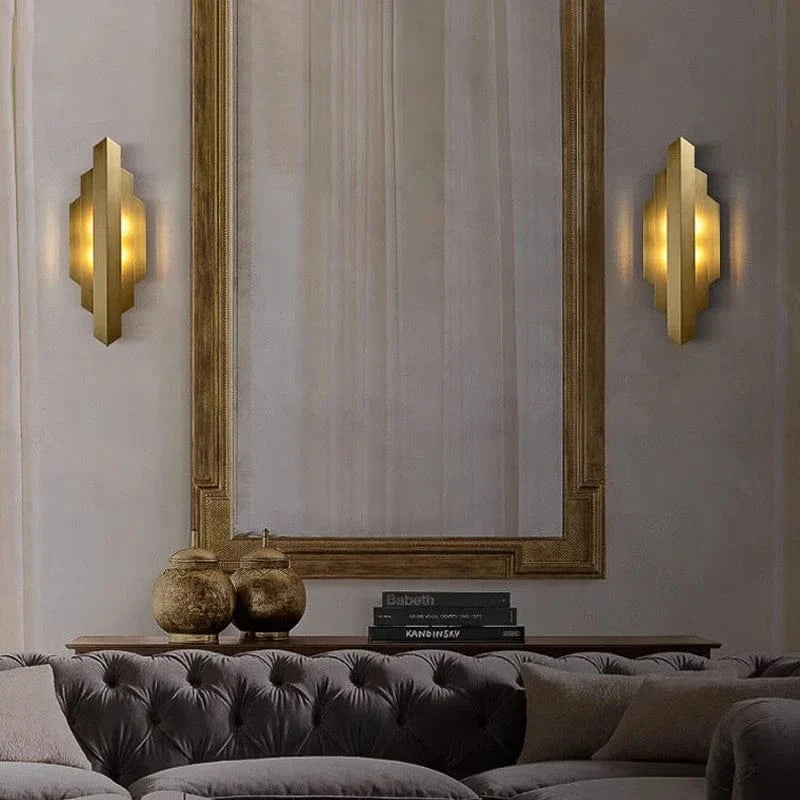 Applique murale rétro américaine en cuivre décoratif | Marco Lucetti