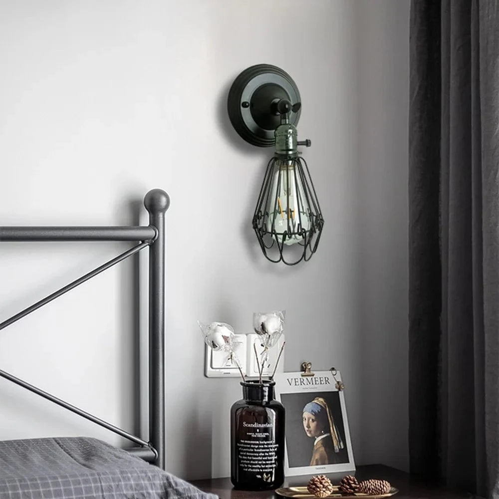 Applique murale rétro américaine en fer pour loft, résistante aux chocs. | Marco Lucetti