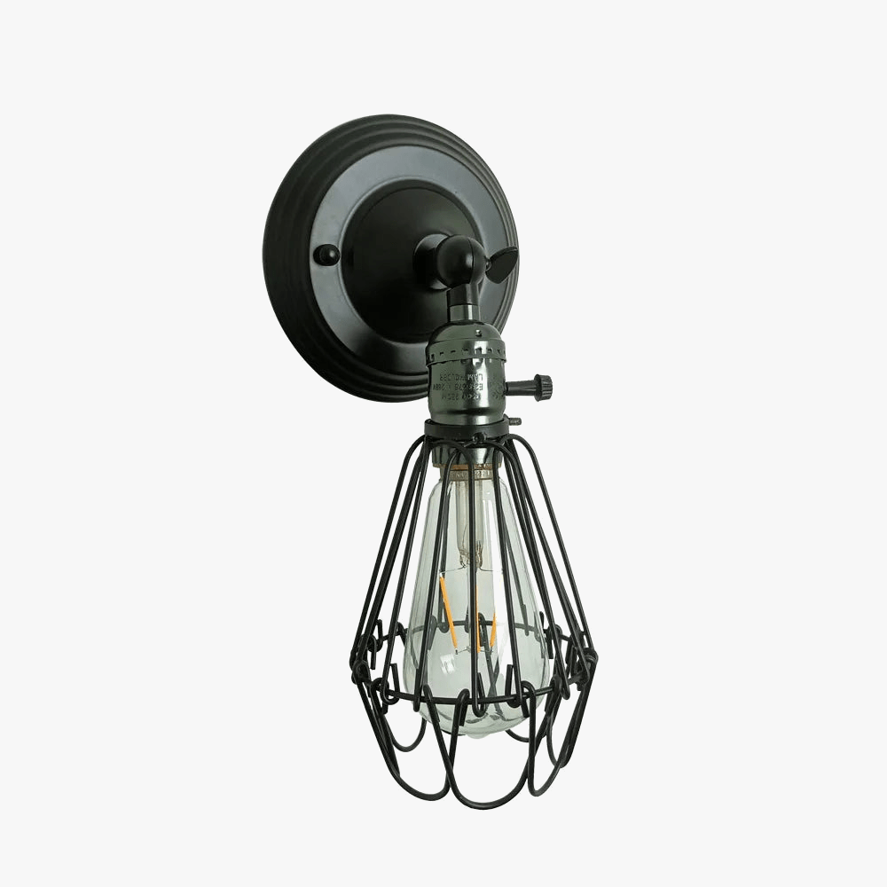 Applique murale rétro américaine en fer pour loft, résistante aux chocs. | Marco Lucetti