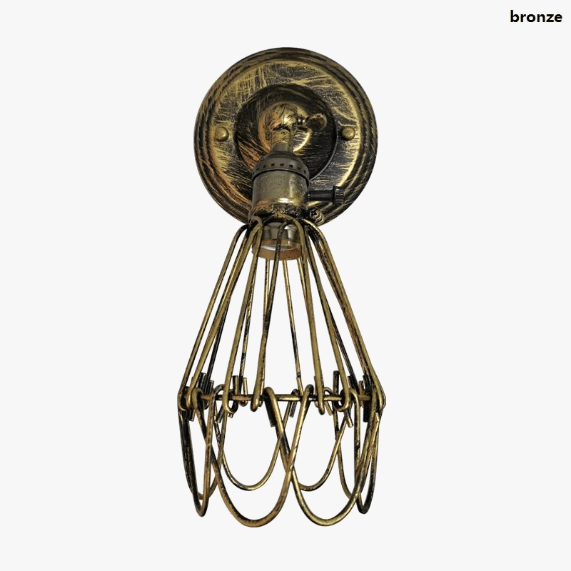 Applique murale rétro américaine en fer pour loft, résistante aux chocs. | Marco Lucetti