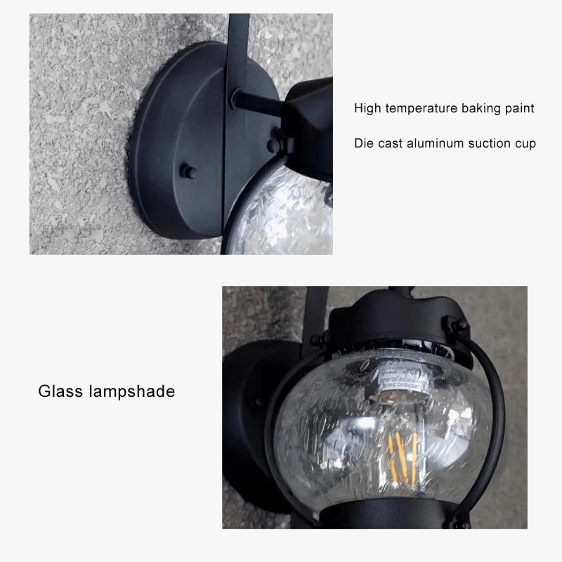 Applique murale rétro américaine imperméable - Parfaite pour illuminer votre extérieur! | Marco Lucetti