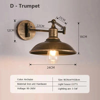 Applique murale rétro "Bascule de l'époque" en fer | Marco Lucetti E / Sans ampoule