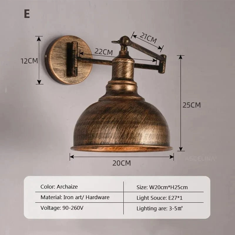 Applique murale rétro "Bascule de l'époque" en fer | Marco Lucetti Je / Sans ampoule