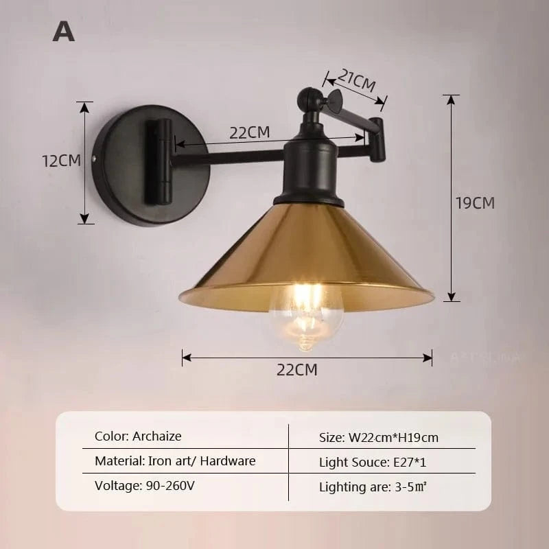 Applique murale rétro "Bascule de l'époque" en fer | Marco Lucetti UN / Sans ampoule