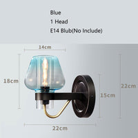 Applique murale rétro Berry Glass | Marco Lucetti Bleu - 1 Lampe
