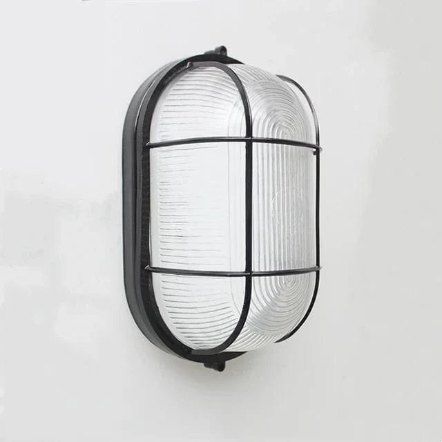 Applique murale rétro éclairage LED extérieur étanche E27 Vintage cuivre 220V | Marco Lucetti Couverture transparente noire / E27 sans ampoule