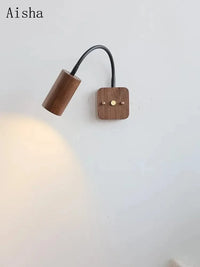 Applique murale rétro en bois de noyer - Design épuré | Marco Lucetti