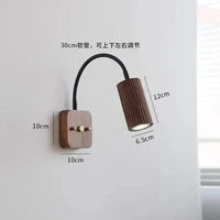 Applique murale rétro en bois de noyer - Design épuré | Marco Lucetti Bois de noyer