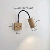 Applique murale rétro en bois de noyer - Design épuré | Marco Lucetti Couleur du journal