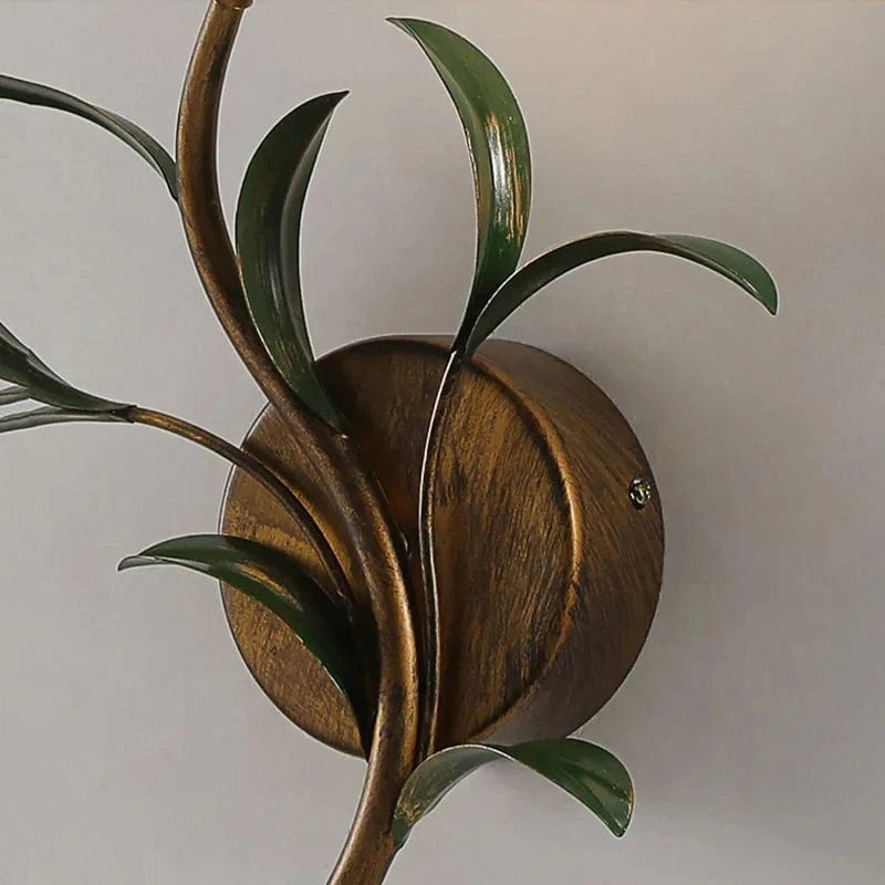 Applique murale rétro en bronze fleur | Marco Lucetti