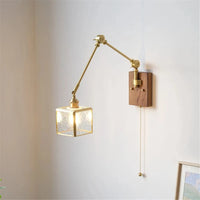 Applique murale rétro en cuivre avec bras oscillant et abat-jour ajustable. | Marco Lucetti