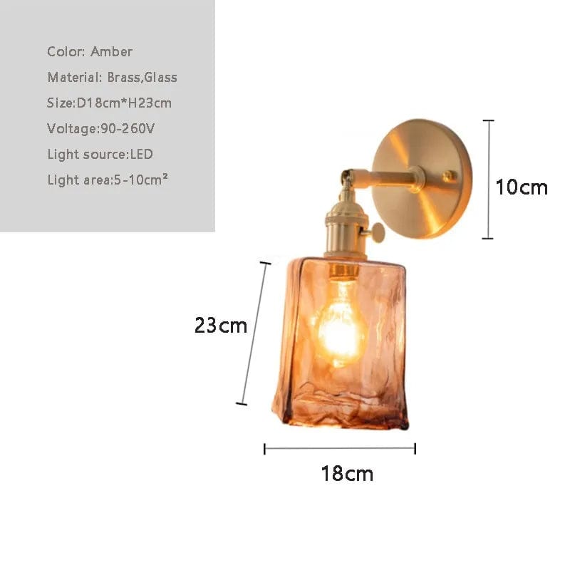 Applique murale rétro en laiton et verre - Collection Vintage Glam | Marco Lucetti