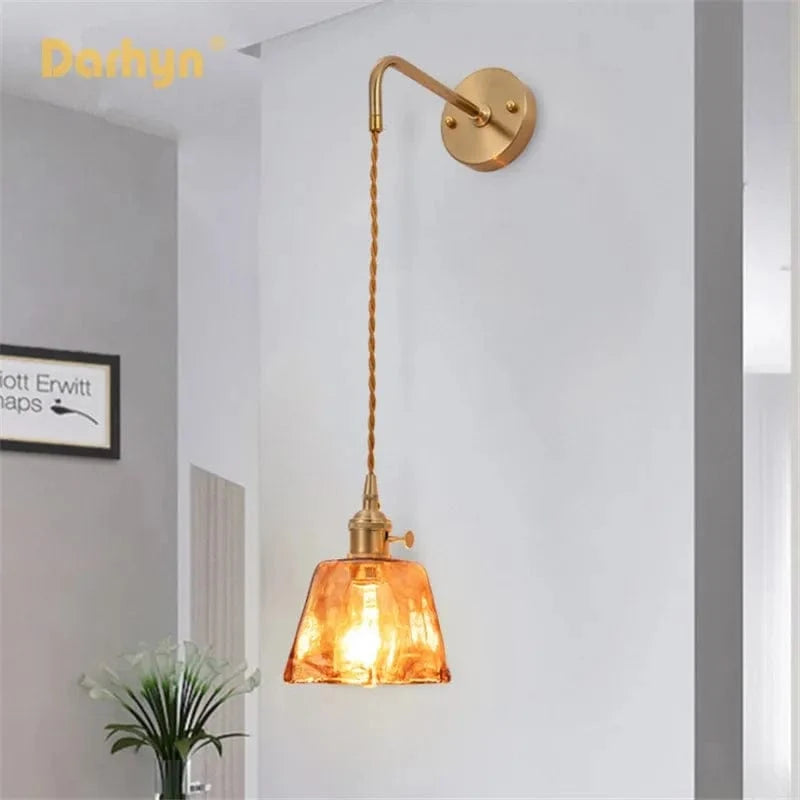 Applique murale rétro en laiton et verre - Édition Limitée | Marco Lucetti