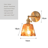 Applique murale rétro en laiton et verre - Élégance Vintage | Marco Lucetti