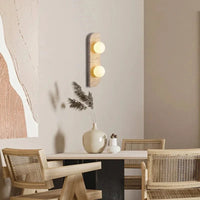 Applique murale rétro en pierre naturelle à trois têtes | Marco Lucetti