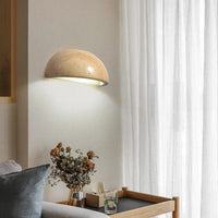 Applique murale rétro en pierre naturelle semi-circulaire | Marco Lucetti