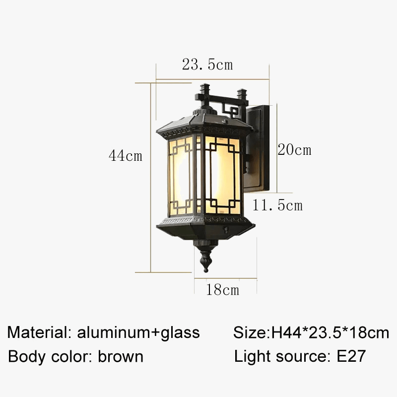 Applique murale rétro étanche - Éclairage extérieur pour balcon, cour et porte de Villa | Marco Lucetti