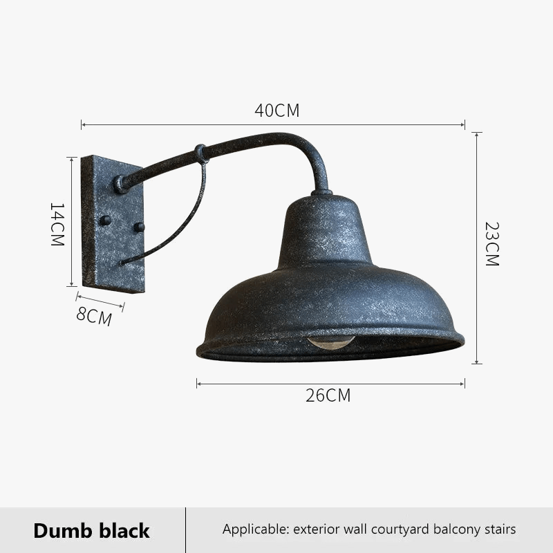 Applique murale rétro étanche en fer - Style Vintage | Marco Lucetti