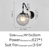 Applique murale rétro européenne "Golden Glass Globe" | Marco Lucetti