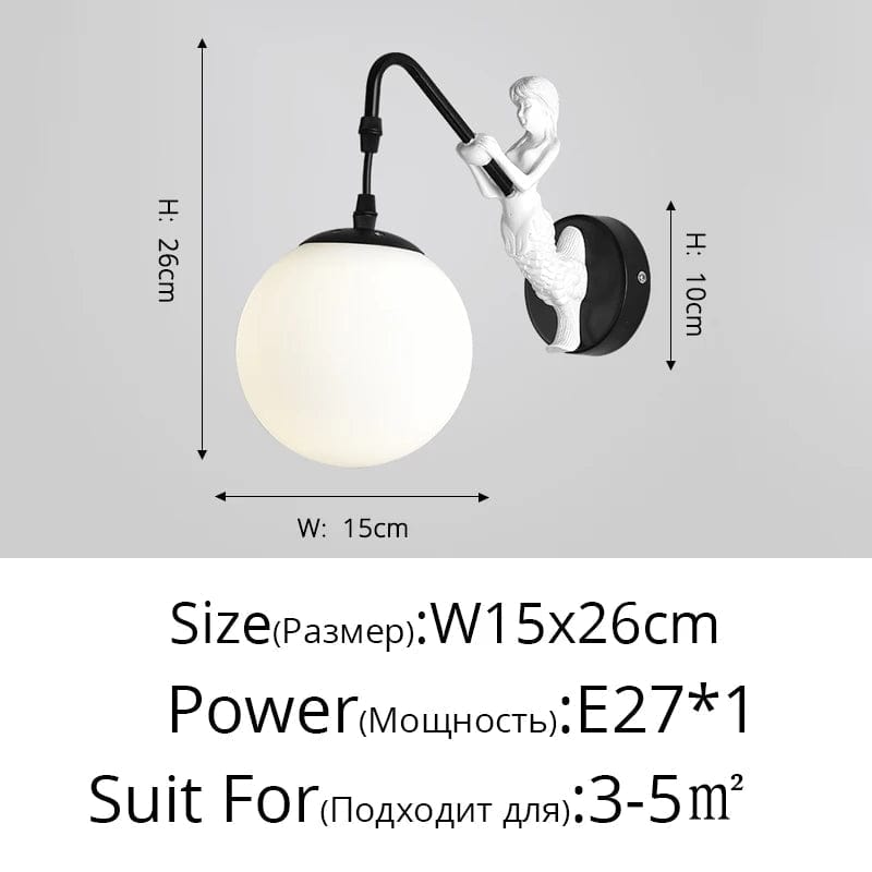 Applique murale rétro européenne "Golden Glass Globe" | Marco Lucetti