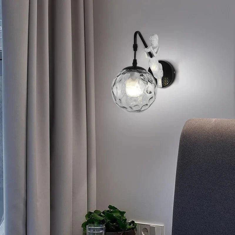 Applique murale rétro européenne "Golden Glass Globe" | Marco Lucetti