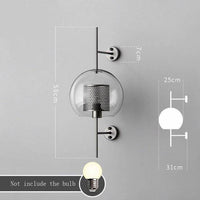 Applique murale rétro Glass & Metal | Marco Lucetti Rond - Large - Argenté