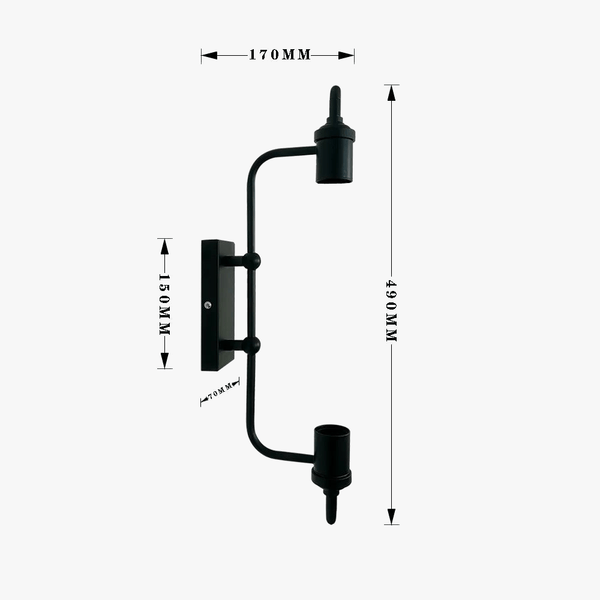 Applique Murale RéTro Industrielle en Fer - Éclairage Domestique | Marco Lucetti