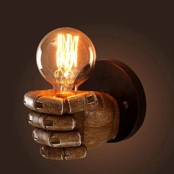 Applique murale rétro industrielle "Poing Créatif" | Marco Lucetti