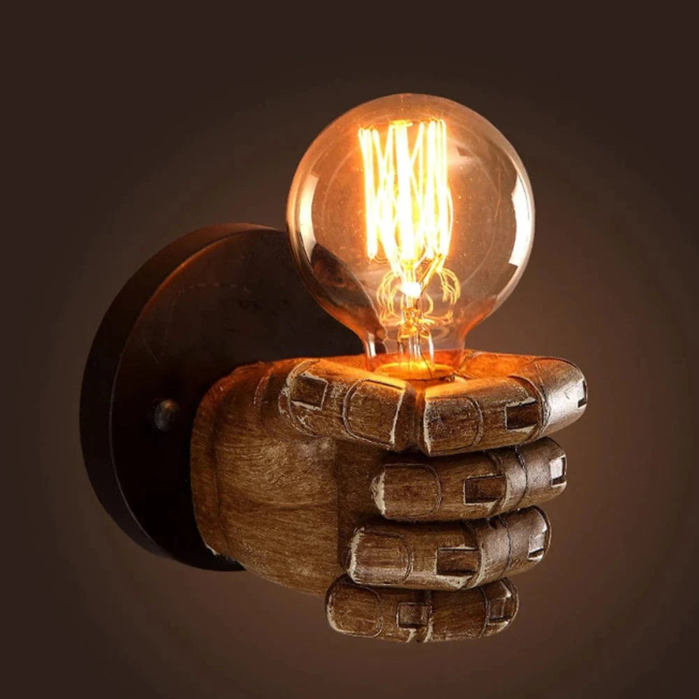 Applique murale rétro industrielle "Poing Créatif" | Marco Lucetti