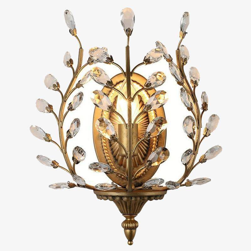 Applique murale rétro LED Bronze Crystal