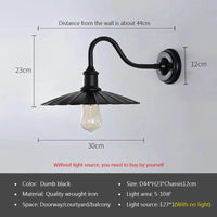 Applique murale rétro LED étanche pour Loft américain rural | Marco Lucetti Noir / 1 pièces