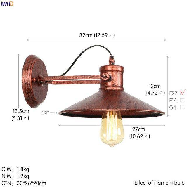 Applique murale rétro LED industrielle en métal. | Marco Lucetti C