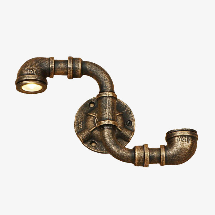 Applique murale rétro LED Tino Metal Pipe Style