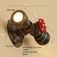 Applique murale rétro LED Tino Metal Pipe Style | Marco Lucetti D