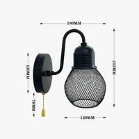 Applique murale rétro loft avec interrupteur - Idéale pour une décoration intérieure tendance | Marco Lucetti Titre par défaut