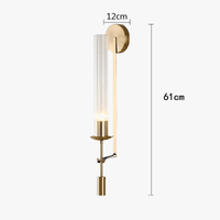 Applique murale rétro nordique en or. | Marco Lucetti Corps en laiton / Sans ampoule