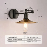 Applique murale rétro pliante télescopique en fer pour lecture | Marco Lucetti C / Lumière blanche