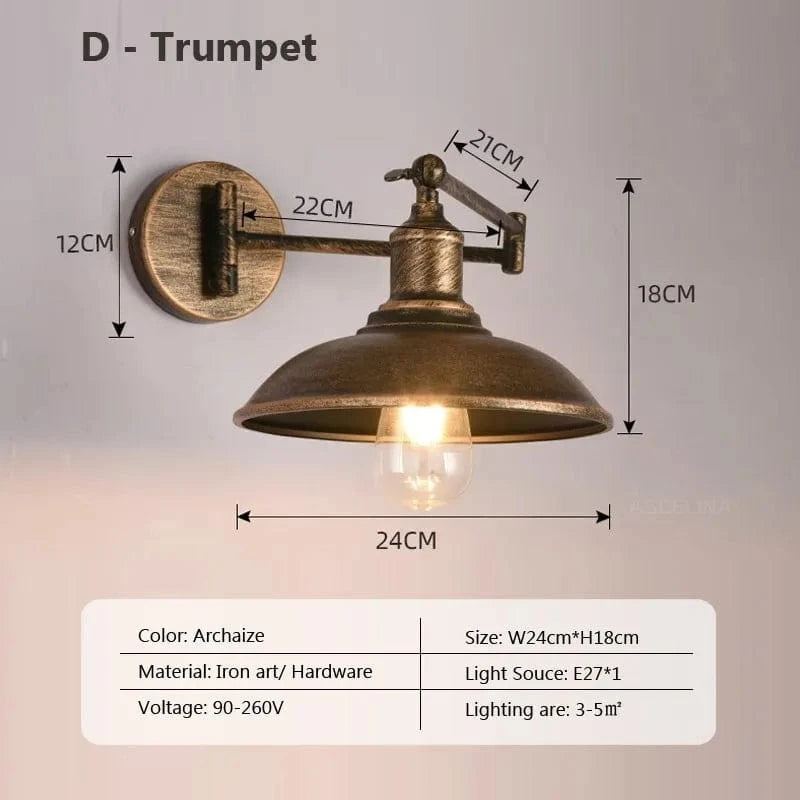 Applique murale rétro pliante télescopique en fer pour lecture | Marco Lucetti E / Lumière chaude