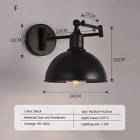 Applique murale rétro pliante télescopique en fer pour lecture | Marco Lucetti J. / Sans ampoule