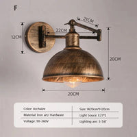 Applique murale rétro pliante télescopique en fer pour lecture | Marco Lucetti K / Lumière chaude